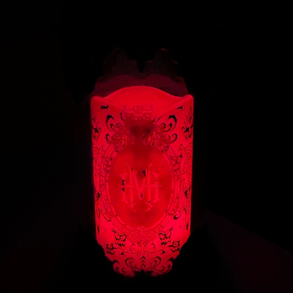Disney Haunted Mansion Bat Hurricane Candle Holder - Color Changing - Picture 8 of 10
